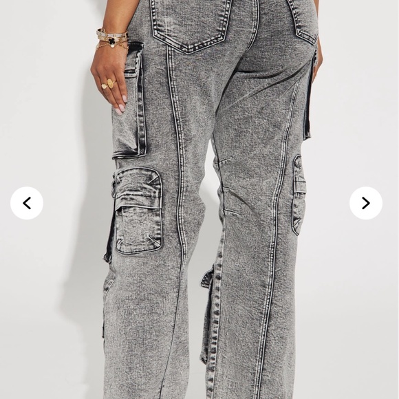 Fashion Nova Size 15 Acid Wash Grey - Picture 2 of 4